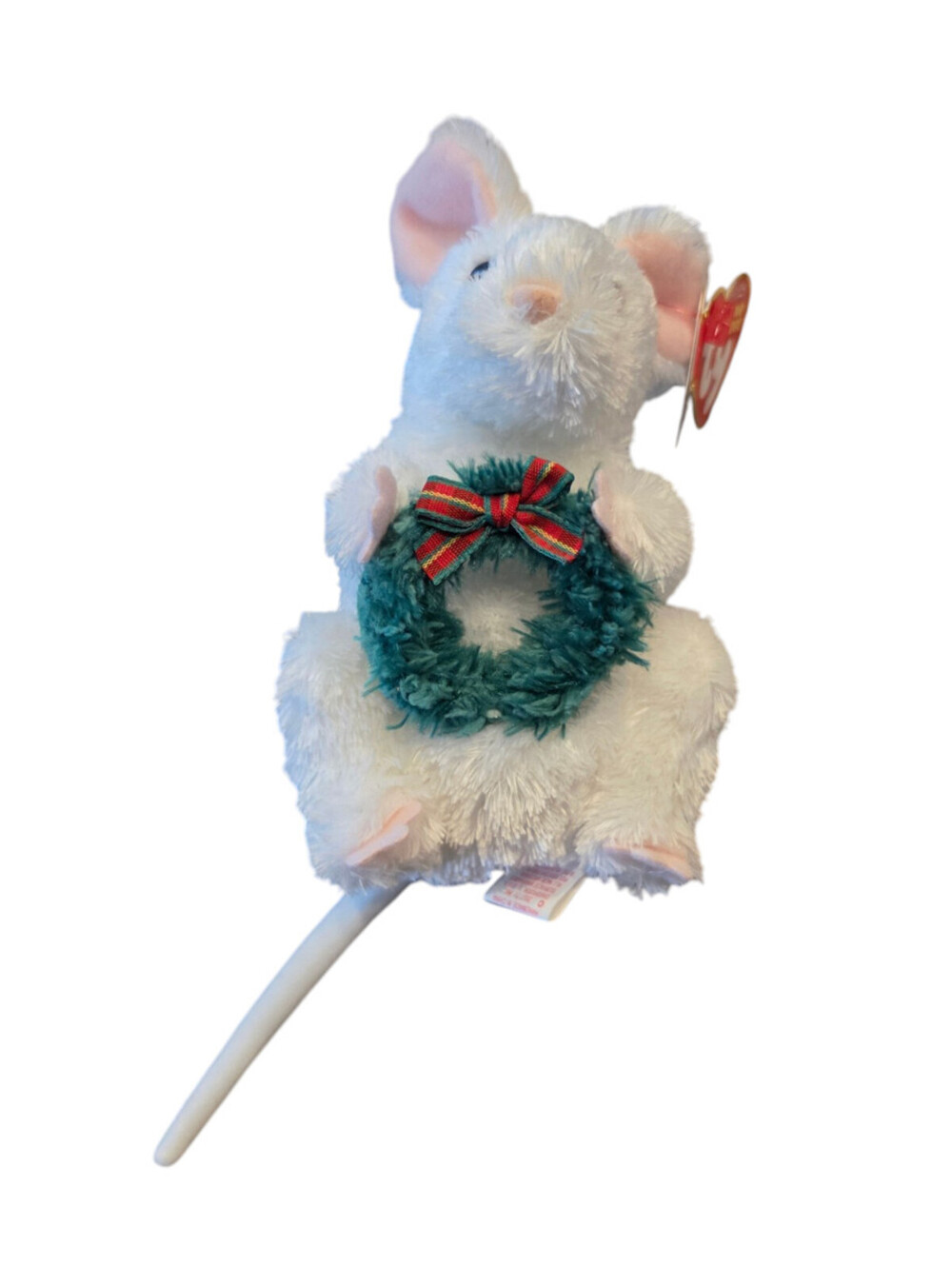 TY Beanie Baby GARLANDS the Mouse with Tags Christmas Holiday